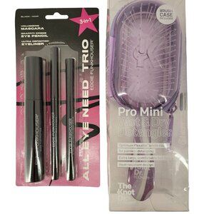 Eddie Funkhouser eyeliner mascara & The Knot Dr. Pro Mini Wet Dry Detangler Brus